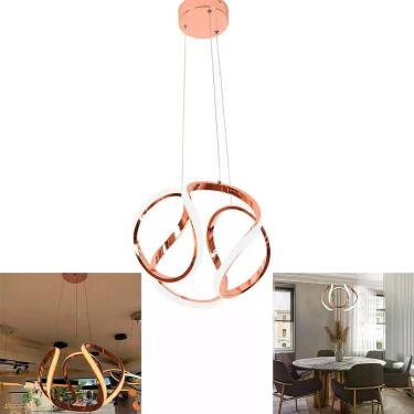 Imagem de Lustre Pendente Fio Espiral Luminaria Canopla Resistente Vintage Casa Restaurante Bar Mesa