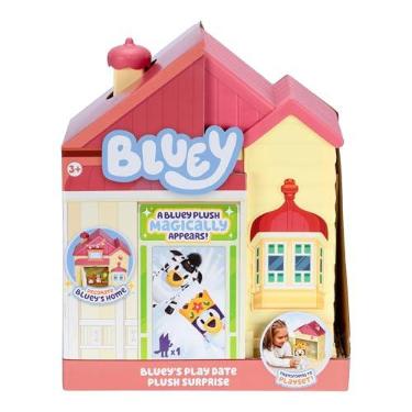 Imagem de Bluey - Brinquedo de Pelúcia Surpresa de Encontro, Decore a Casa com Adesivos, Cole o Sinal de 'Tempo de Brincar', Abra a Porta para Revelar uma Pelúcia Surpresa, Estilo de Pelúcia Varia