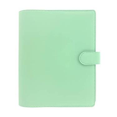 Imagem de Capa de livro de plano de sistema de encadernação de capa de notebook capa de livro A5 pequena capa de diário papelaria de escritório, Mint, A5