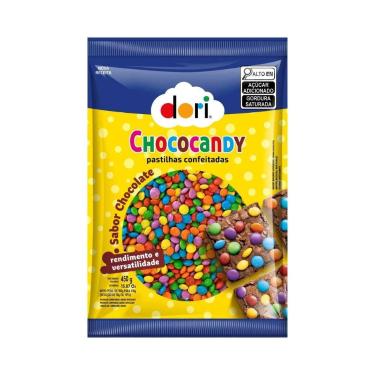 Imagem de Confeito pastilhas sabor chocolate chococandy dori c/ 450 gr