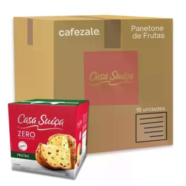 Imagem de Panettone Casa Suíça Frutas Zero Açúcar Kit 18 unidades 400g - 11616, 
