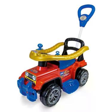Imagem de Carrinho de Passeio Infantil Jip Spider com Haste Encosto Ergonômico Protetor Lateral Alça Guia Maral