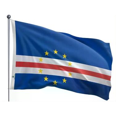 Imagem de Bandeira de Cabo Verde Dupla Face Estampada Tamanho 90x128cm - Ptria B