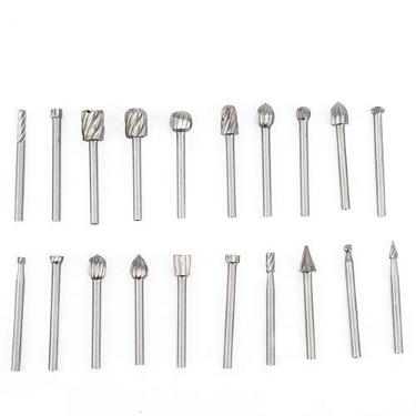 Imagem de 【 】 Broca de arquivo giratória, 20 peças de pontas de arquivo de perfuração de confiabilidade de resistência ao desgaste, alta dureza para polimento mecânico