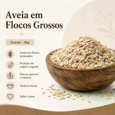 Imagem de Aveia em Flocos Grossos a Granel Textura Macia e Sabor Suave Quantidad