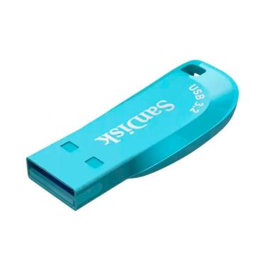 Imagem de Pen Drive USB SanDisk 3.2 Ultra Shift 64 GB, Azul turquesa SDCZ410064