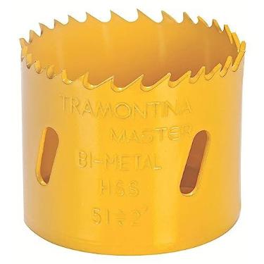 Imagem de Tramontina 42620111, Serra Copo Bi Metálica 111Mm 4.3/8, Dentes Aço Rápido HSS, Pintura Eletrostática, Rosca 1/2'', Amarelo