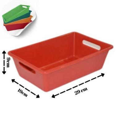 Imagem de KIT 30 Cesta Cestinha Farmácia Lanches 29x19x9cm Cesta Multiuso Pequen