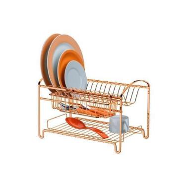 Imagem de Escorredor Louças talheres pratos Rosé Gold Future 1522RG