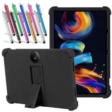 Imagem de elitegadget Capa para tablet TCL NXTPAPER 11 Plus de 11,5 polegadas - Capa protetora leve e durável de silicone + 1 caneta Stylus de cor aleatória (preto)