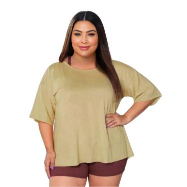 Imagem de Blusa Tule Feminina Fitness Academia Plus Size Bege - Roger, Bege, Úni