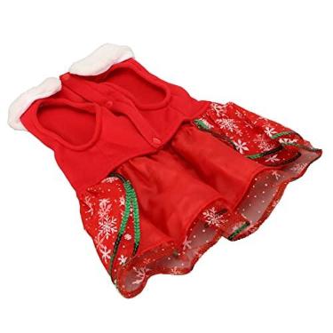 Imagem de Saia de Natal Cachorrinho Vestido de Natal Elástico Decoração Inovadora Bonito Quente Pomeranian Para Chihuahuas (M)