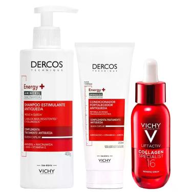 Imagem de Kit Vichy  Shampoo Dercos Energy Estimulante + Condicionador Energizan