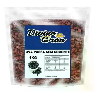Imagem de Uva Passa Preta Sem Semente 1kg - Premium - Gleba Argentina