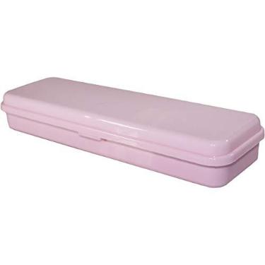 Imagem de Estojo Plastico Plus Rosa Pastel, Waleu, 10080029, Rosa