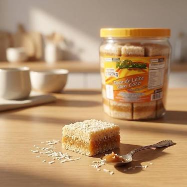 Imagem de Doce de Leite com Coco KiDoce Pote com 20 Unidades de 51g 1,02kg Sabor
