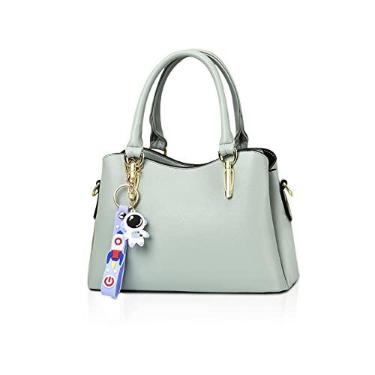 Imagem de Bolsas Femininas ADITAM Bolsas de Alça Top Moda Bolsas de Ombro Pequenas Bolsa de 3 Compartimentos Bolsa de Couro PU Bolsa Tiracolo com Pingente Fofo Double the comfort