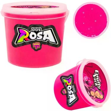 Imagem de Slime Infantil Rosa Big dos Rosa Emilly Vick 1,5kg Balde Textura Macia Licenciado Gelelé
