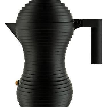 Imagem de Alessi Pulcina MDL02 / 6 BB - Cafeteira Expresso Design, em alumínio fundido com alça e botão em PA, 6 xícaras, preta