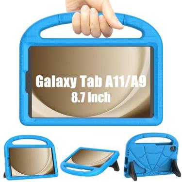 Imagem de Capa infantil para Samsung Galaxy Tab A11 22.1 cm 2025 / A9 22.1 cm 2023 / A7 Lite 8,7 polegadas 2021, leve à prova de choque com suporte para Galaxy Tab A7 Lite (SM-T220/T225/T227) - Azul