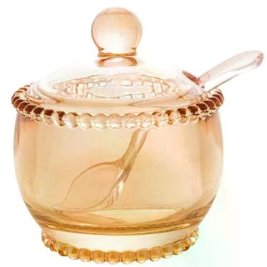 Imagem de Açucareiro Wolff Pearl Com Colher âmbar 200ml Ambar