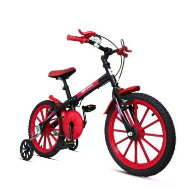 Imagem de Bicicleta Infantil Aro 16 com Rodinhas e Buzina Vermelho com Freio V-Brake Ravok