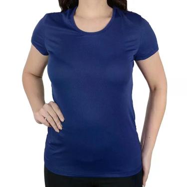 Imagem de Camiseta Feminina Estilo do Corpo Dry Fit Marinho - 7077, Azul, GG