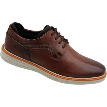 Imagem de Sapato Social Esportivo Rafarillo Boston Couro Preto Marrom Café 99003 (Marrom, BR, Adulto, Numérico, 42)