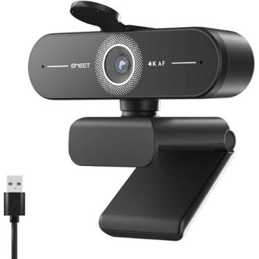 Imagem de EMEET C60E 4K Webcam para PC - foco automático PDAF, microfones duplos com cancelamento de ruído, FOV de 73°, correção automática de luz, USB Plug&Play