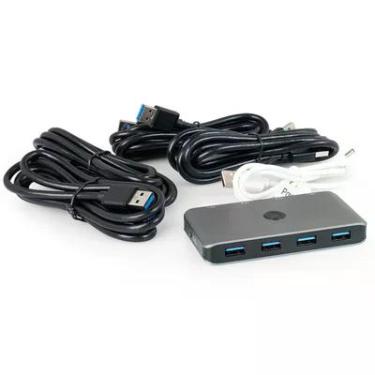 Imagem de Chaveador Switch  Matrix Hub Kvm 4x4 Portas Usb 3.0/2.0