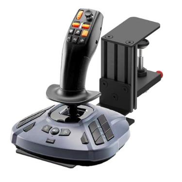 Imagem de Suporte de Mesa BUJ - Compatível com Joystick Logitech G Extreme 3D Pro, Turtle Beach VelocityOne, Thrustmaster T. Flight HOTAS/Stick X, PXN 2113 PRO - Grampo de Liberação Rápida - USB - Preto