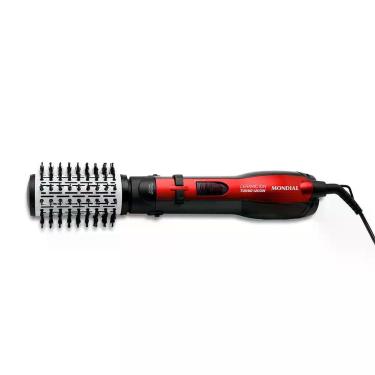 Imagem de Escova Rotativa Ceramic Íon Turbo Mondial Vermelho e Preto ER-09, Pret