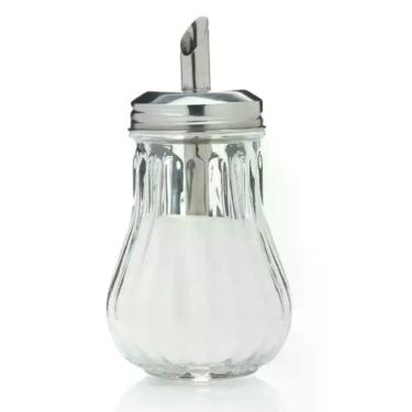 Imagem de Açucareiro em vidro 190ml com bico dosador em inox hauskraft