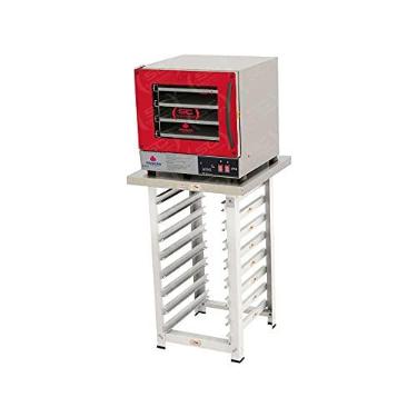 Imagem de Kit - Forno Turbo Prp-004 Plus Digital 127v Vermelho + Bancada Mes-004 - Progás