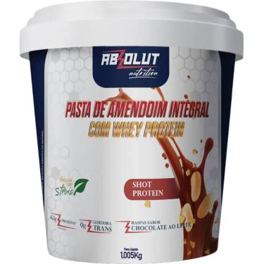 Imagem de Pasta de Amendoim Integral Absolut 500g com Whey Protein, SHOT PROTEIN
