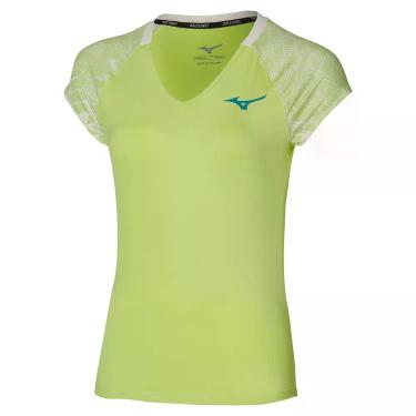 Imagem de Camiseta de Tennis Feminina Mizuno Mugen Printed, M, Amarelo
