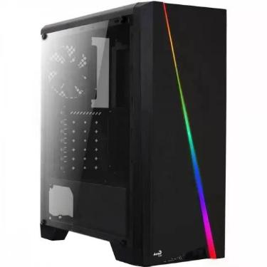 Imagem de Gabinete Gamer Aerocool Cylon Preto RGB Lateral Acrílico