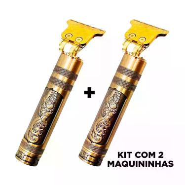 Imagem de 2 Máquinas Dragão Barbear Acabamento Cortar Cabelo Recarregável - DESE