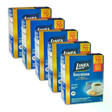 Imagem de Adoçante em Pó Linea Sucralose 35g Kit 5 Caixas 70un cada, Linea