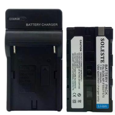 Imagem de Kit Bateria Recarregável NPF570 7.2V LiIon + Carregador Para Iluminado