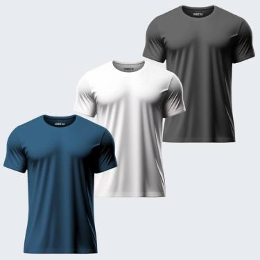 Imagem de Kit 3 Camisa Dry Fit Academia Térmica Uv Passeio Praia Leve - Labela F