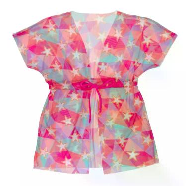 Imagem de Saída De Praia Infantil Menina Vestido Tule Verão Com Cordão - Fofotin