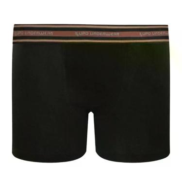 Imagem de Cueca Lupo Boxer Algodão com Elastano Infantil 141-003, Preto, GG