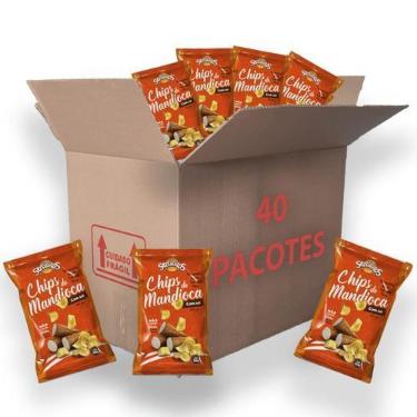 Imagem de Mandioca Chips com Sal Sertanitos Natural 50g - 40 Pacotes