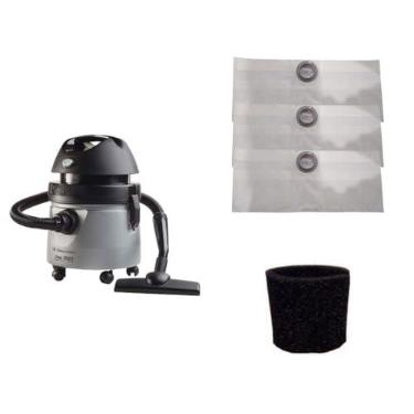 Imagem de Kit Com 6 Sacos Descartáveis Compatível Aspirador De Pó Electrolux A10 Smart Mod. A10s + Filtro Motor