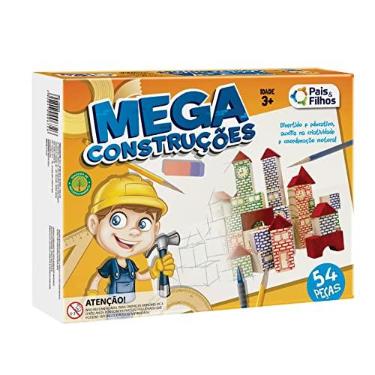 Imagem de Pais & Filhos Mega Construções 54 Pçs - Madeira, Multicolor