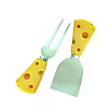 Imagem de Conjunto De Espátula + Garfo P/ Queijo E Frios 2 Pecas Inox - Clink
