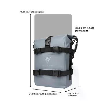 Imagem de Bolsa Lateral Impermeável De PVC Para Motocicleta 8L/10L/12L Com Supor