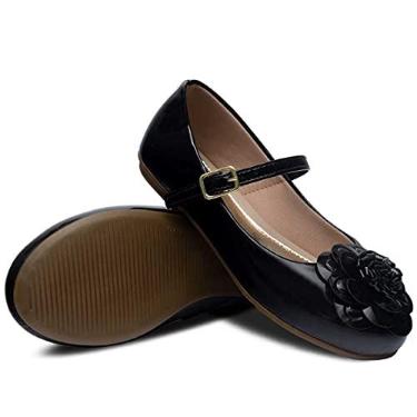 Imagem de Sapatilha Infantil Menina Flor Miolo 02.11J (Preto, 29)