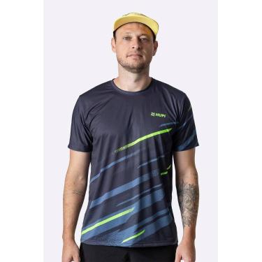 Imagem de Camiseta Dry Fit HUPI Ignite Masculina, Chumbo, Verde, M